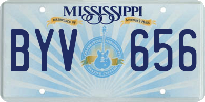 MS license plate BYV656