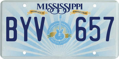MS license plate BYV657
