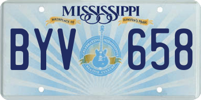 MS license plate BYV658