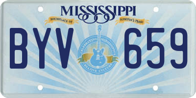 MS license plate BYV659