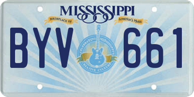 MS license plate BYV661