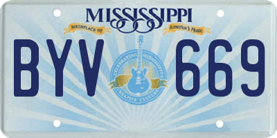 MS license plate BYV669