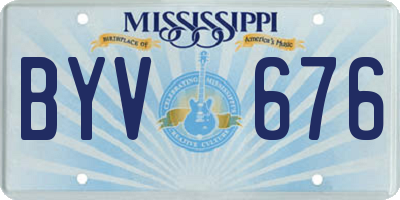 MS license plate BYV676