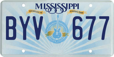 MS license plate BYV677
