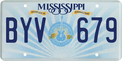MS license plate BYV679