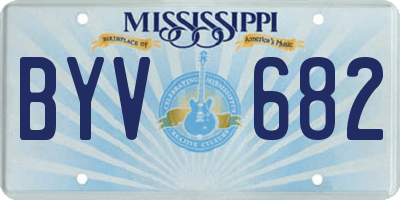 MS license plate BYV682