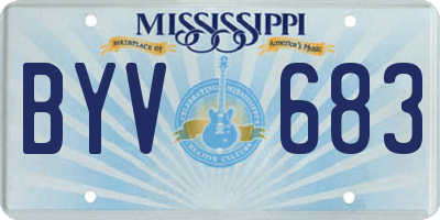 MS license plate BYV683