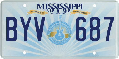 MS license plate BYV687