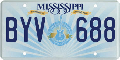 MS license plate BYV688