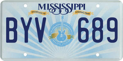 MS license plate BYV689