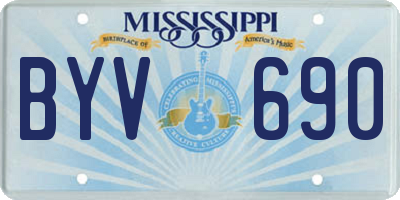 MS license plate BYV690