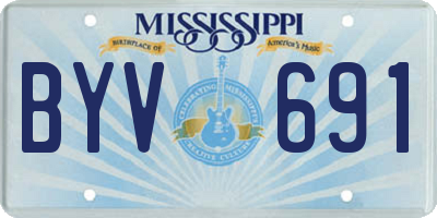 MS license plate BYV691