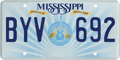 MS license plate BYV692