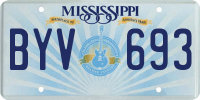 MS license plate BYV693