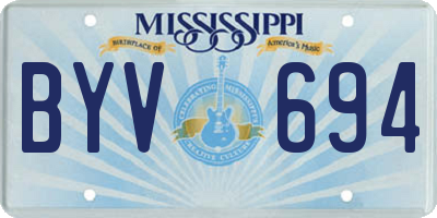 MS license plate BYV694