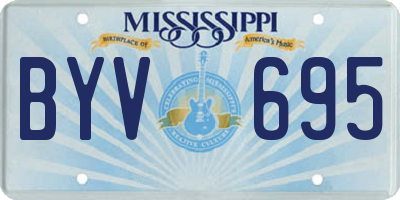 MS license plate BYV695