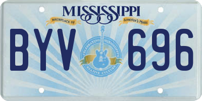 MS license plate BYV696