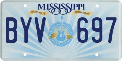 MS license plate BYV697