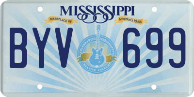 MS license plate BYV699