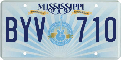 MS license plate BYV710