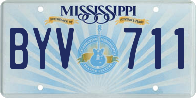 MS license plate BYV711