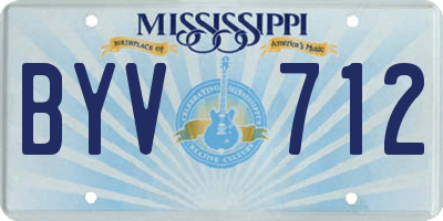 MS license plate BYV712