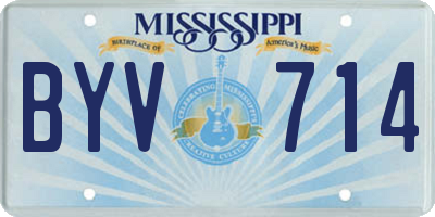 MS license plate BYV714