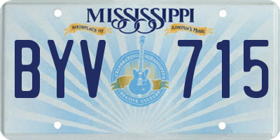 MS license plate BYV715