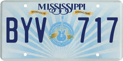 MS license plate BYV717