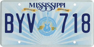 MS license plate BYV718