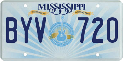 MS license plate BYV720