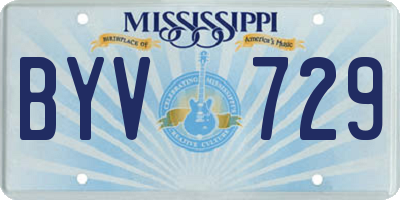 MS license plate BYV729