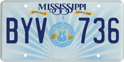 MS license plate BYV736