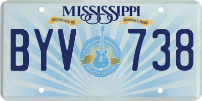 MS license plate BYV738