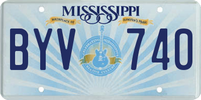 MS license plate BYV740