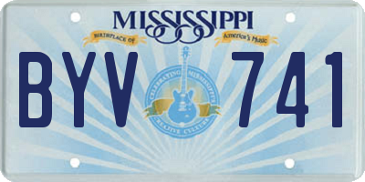 MS license plate BYV741