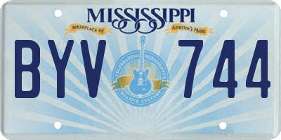 MS license plate BYV744