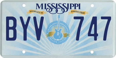 MS license plate BYV747