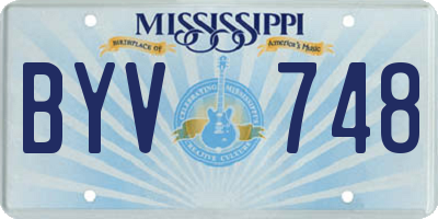 MS license plate BYV748