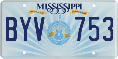 MS license plate BYV753