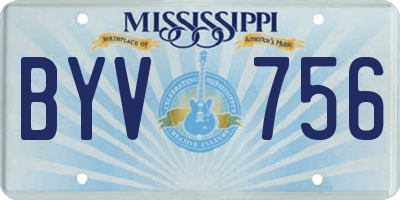 MS license plate BYV756