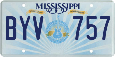 MS license plate BYV757