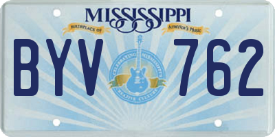 MS license plate BYV762