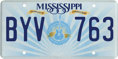 MS license plate BYV763