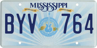 MS license plate BYV764