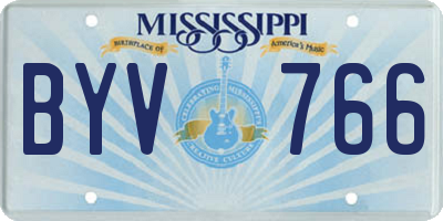 MS license plate BYV766