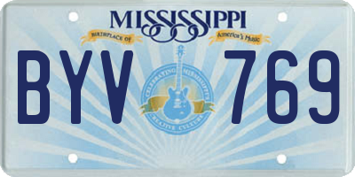 MS license plate BYV769