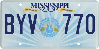 MS license plate BYV770