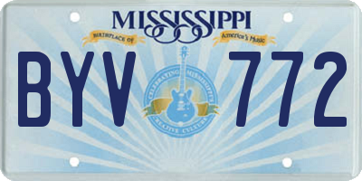 MS license plate BYV772