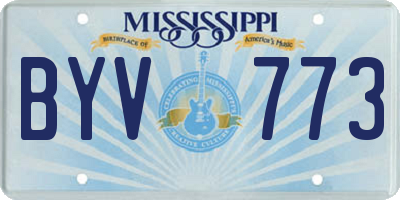 MS license plate BYV773